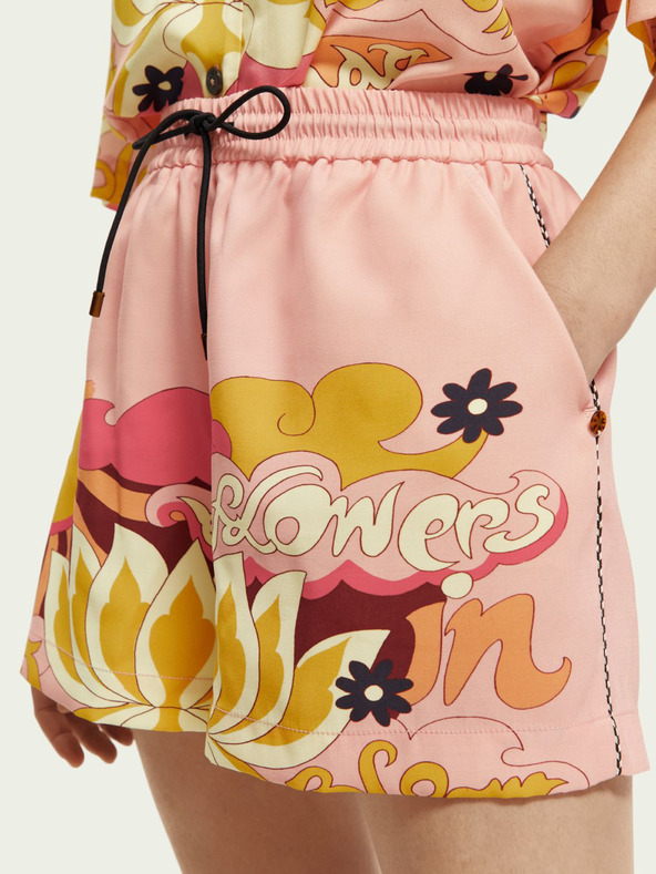 Scotch & Soda Scotch & Soda pantaloncini da donna in fantasia albicocca
