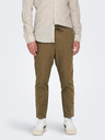 ONLY & SONS Pantaloni marroni da uomo in misto lino ONLY & SONS Linus