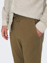 ONLY & SONS Pantaloni marroni da uomo in misto lino ONLY & SONS Linus