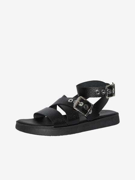 Pieces Sandali in pelle neri da donna Pieces Shela
