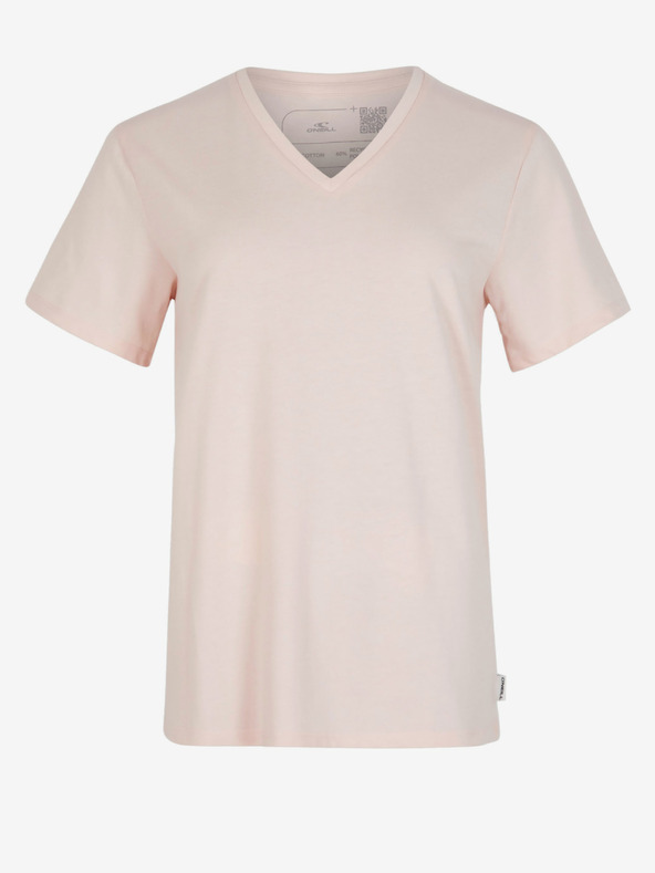 O'Neill Maglietta O'Neill ESSENTIALS V-NECK beige da donna con scollo a V