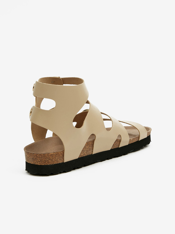 Ojju Sandali alla caviglia da donna beige OJJU