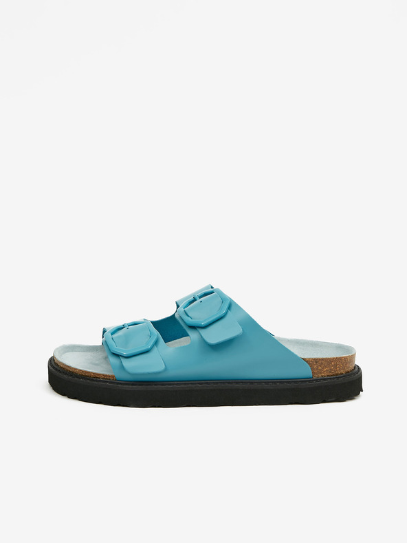 Ojju Ciabatte da donna turchesi in pelle OJJU