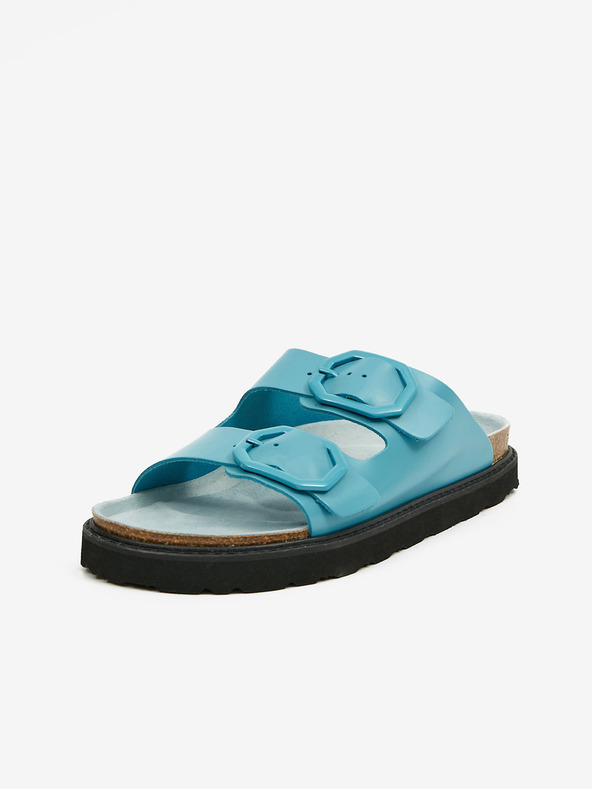 Ojju Ciabatte da donna turchesi in pelle OJJU