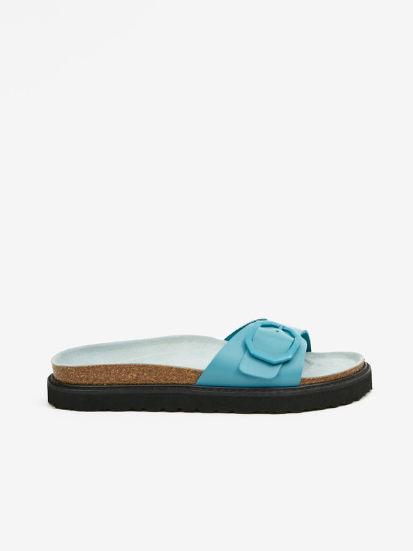 Ojju Ciabatte da donna turchesi in pelle OJJU