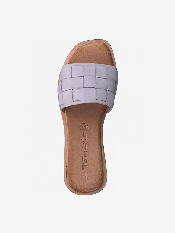 Tamaris Pantofole in pelle viola chiaro Tamaris