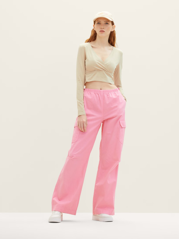 Tom Tailor Denim Pantaloni rosa con tasche da donna Tom Tailor Denim