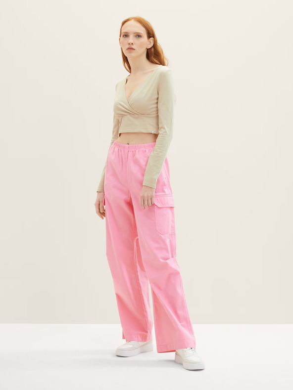 Tom Tailor Denim Pantaloni rosa con tasche da donna Tom Tailor Denim