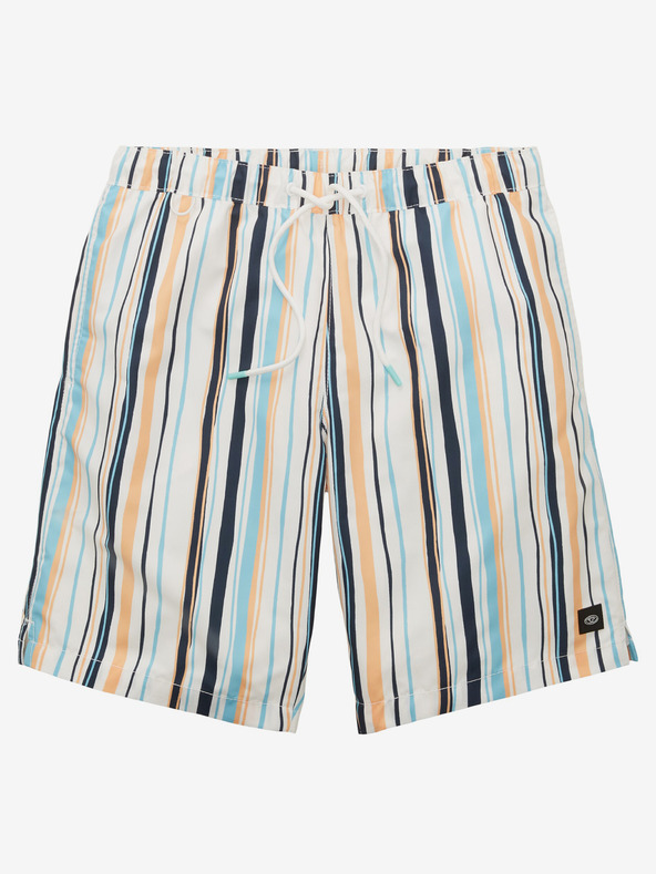 Tom Tailor Costume da bagno a righe arancione e blu da uomo Tom Tailor