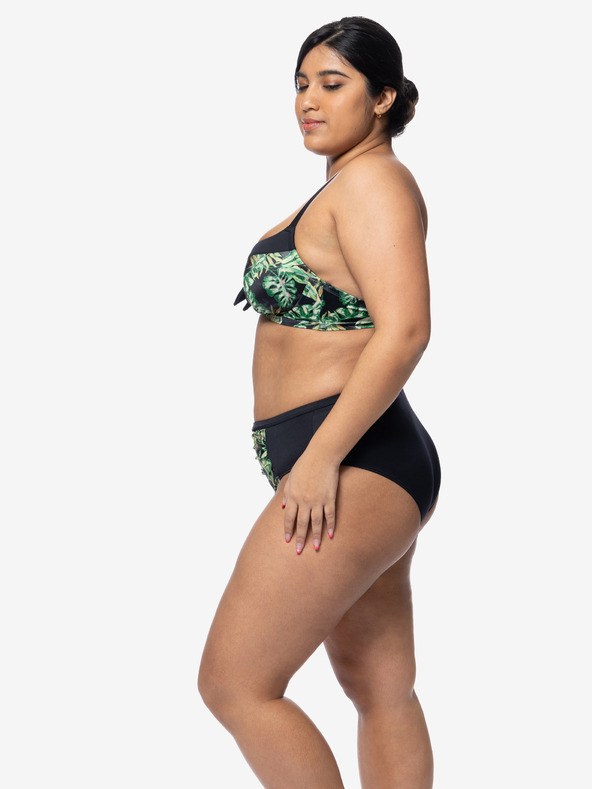 DORINA Top da bagno fantasia nero e verde da donna DORINA Kano