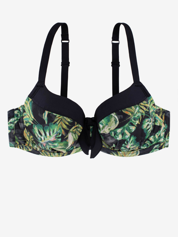 DORINA Top da bagno fantasia nero e verde da donna DORINA Kano