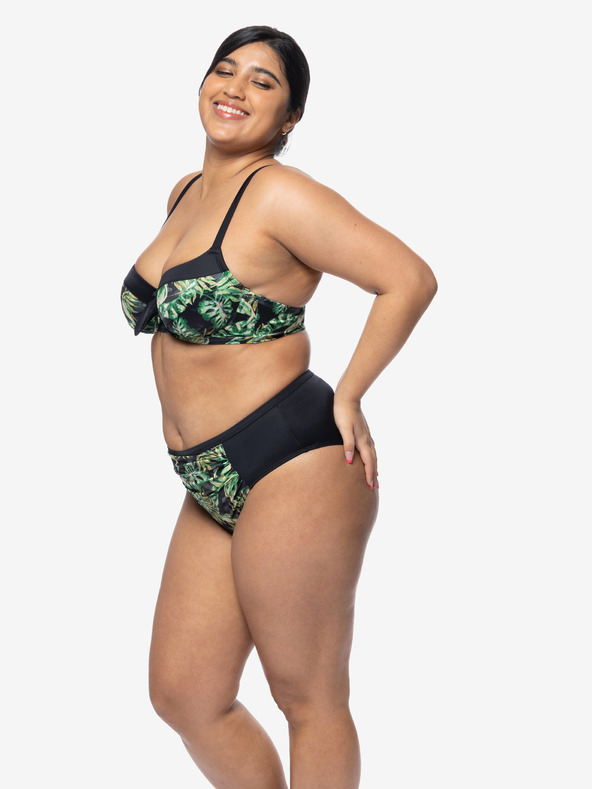 DORINA Slip bikini verde e nero da donna a fantasia DORINA Kano