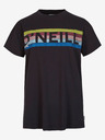 O'Neill Maglietta stampata nera da donna O'Neill CONNECTIVE GRAPHIC LONG TSHIRT
