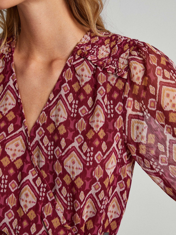 Pepe Jeans Abito rosso fantasia da donna Pepe Jeans Gala