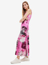 Desigual Maxi abito fantasia Desigual Cretona Rosa Donna