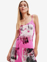 Desigual Maxi abito fantasia Desigual Cretona Rosa Donna