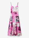Desigual Maxi abito fantasia Desigual Cretona Rosa Donna
