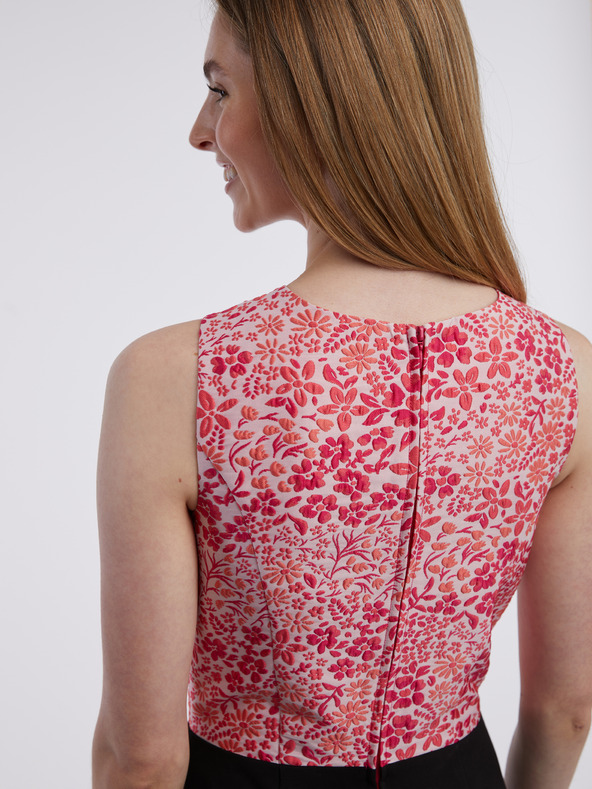 Orsay Tuta floreale rosa e nera da donna ORSAY