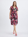 Orsay Abito floreale nero e rosa da donna ORSAY