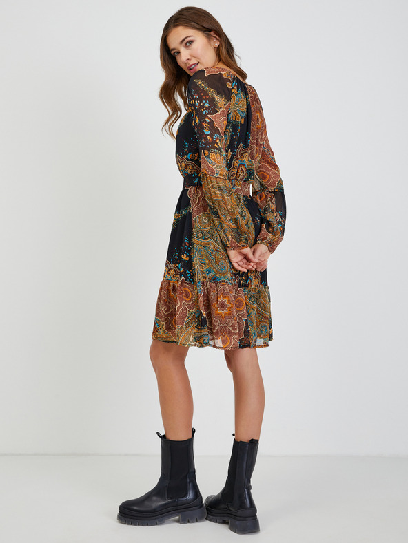 Orsay Abito da donna nero e marrone a fantasia ORSAY