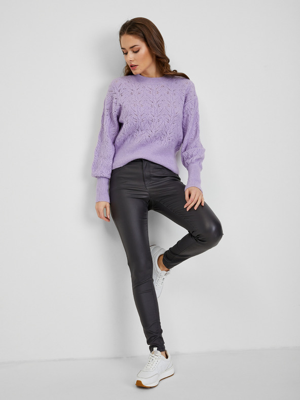 Orsay Maglione fantasia donna viola chiaro con maniche a palloncino ORSAY