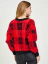 Orsay Cardigan donna nero e rosso a quadri ORSAY