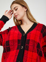 Orsay Cardigan donna nero e rosso a quadri ORSAY
