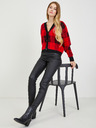 Orsay Cardigan donna nero e rosso a quadri ORSAY