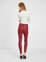 Orsay Pantaloni in pelle bordeaux da donna ORSAY