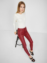 Orsay Pantaloni in pelle bordeaux da donna ORSAY