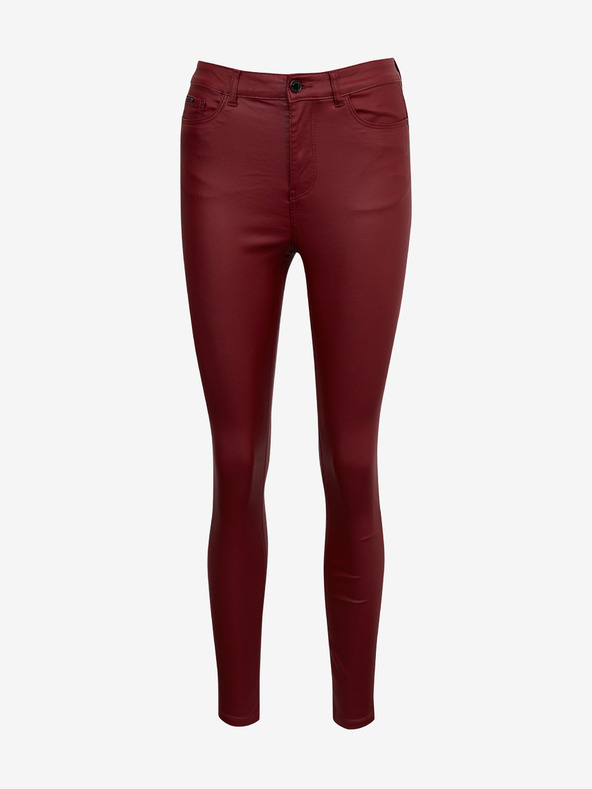 Orsay Pantaloni in pelle bordeaux da donna ORSAY