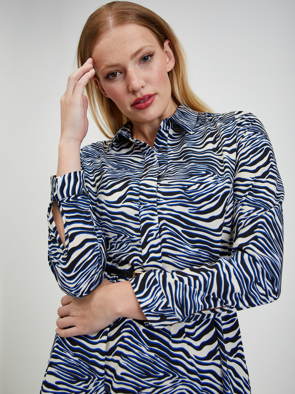 Orsay Abito fantasia da donna blu e bianco ORSAY