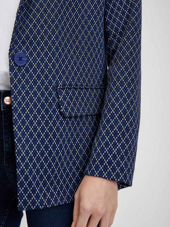 Orsay Giacca da donna a fantasia bianca e blu ORSAY