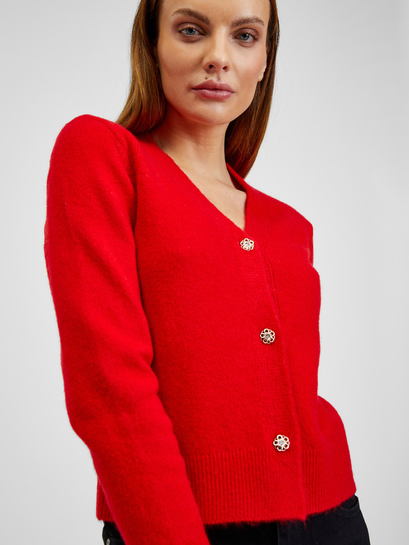Orsay Cardigan da donna rosso in misto lana ORSAY