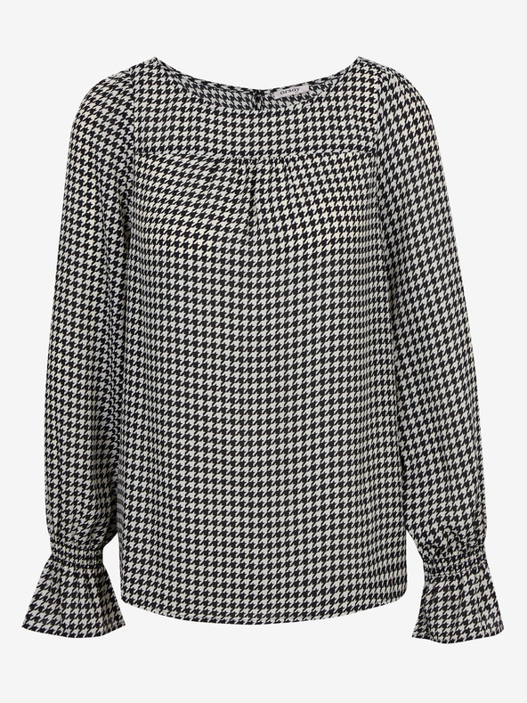 Orsay Camicetta da donna a fantasia bianca e nera ORSAY