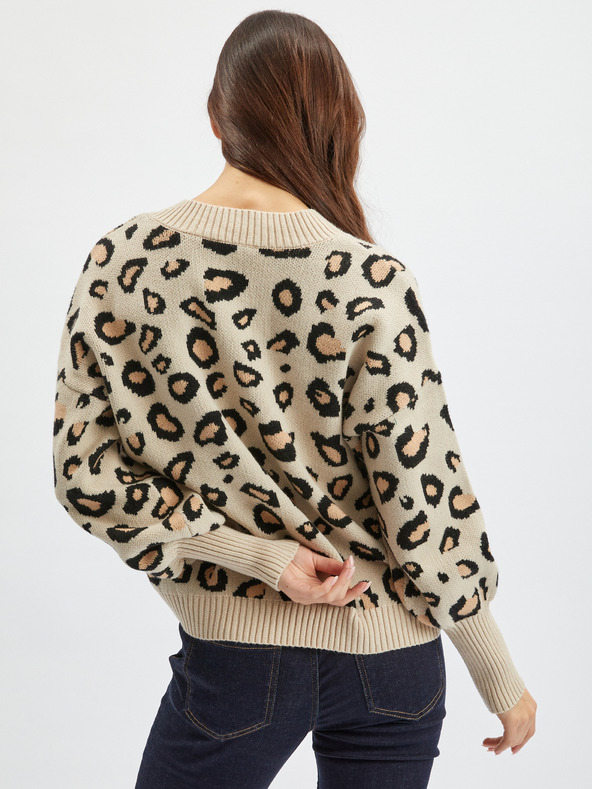 Orsay Maglione beige da donna a fantasia ORSAY