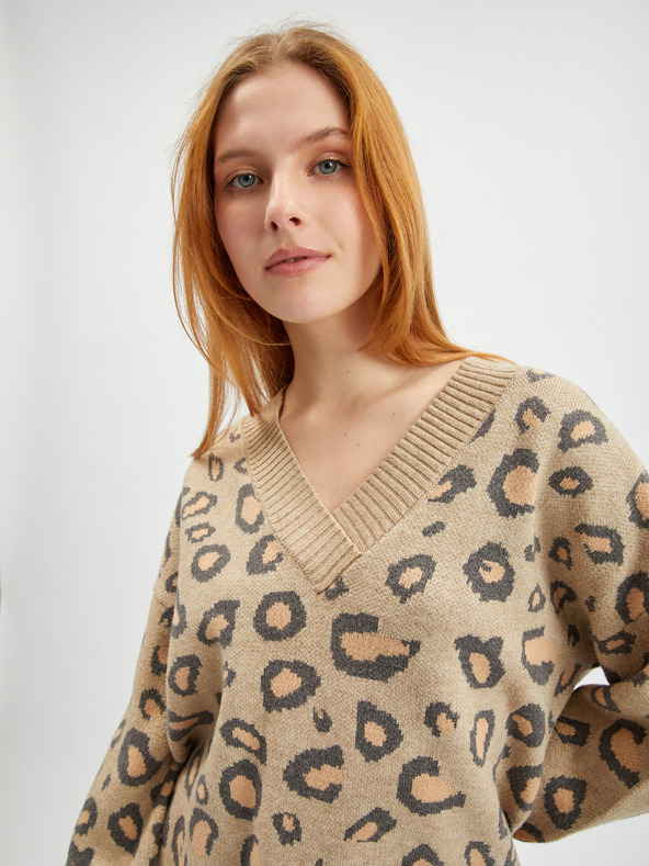 Orsay Maglione ORSAY marrone chiaro a fantasia da donna