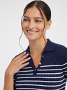 Orsay Polo donna blu scuro a righe ORSAY