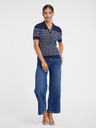 Orsay Polo donna blu scuro a righe ORSAY