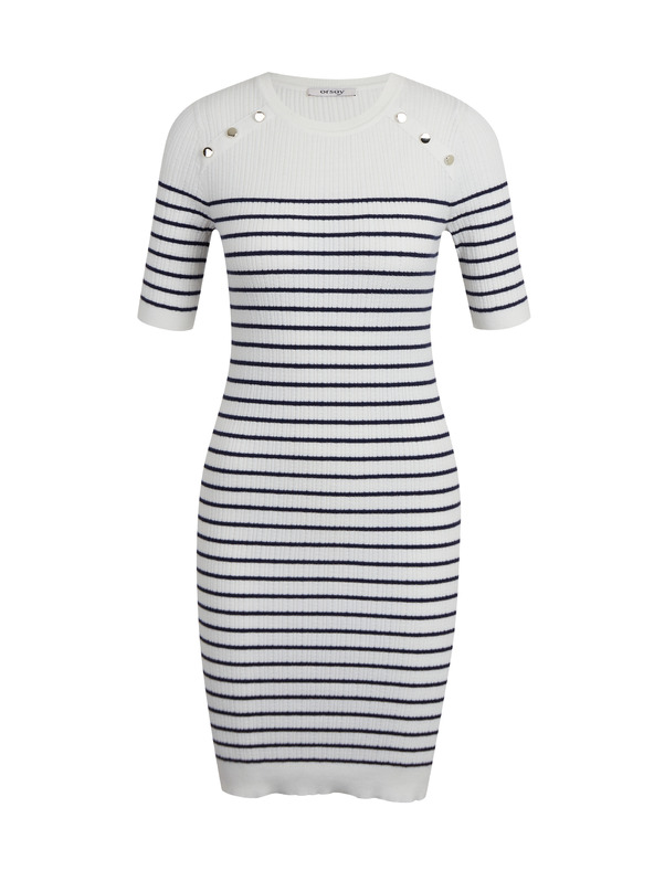 Orsay Abito donna bianco a righe ORSAY