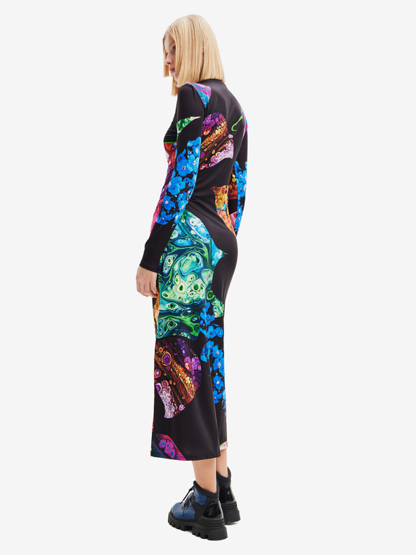 Desigual Maxi abito fantasia blu e nero da donna Desigual Arles - Lacroix