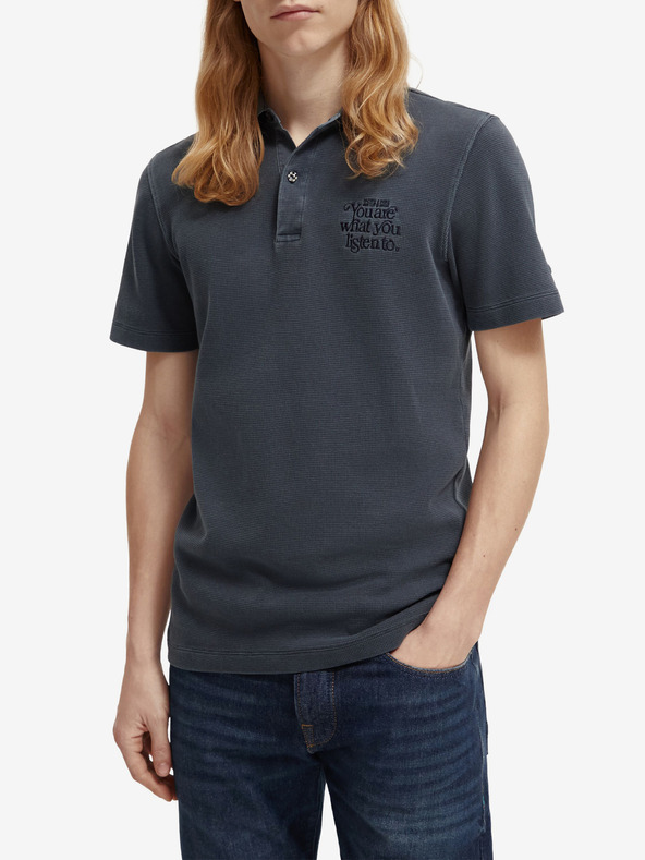 Scotch & Soda Polo uomo blu scuro Scotch & Soda Garment Dye