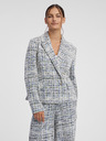 Orsay Blazer doppiopetto in tweed blu e cremisi da donna ORSAY
