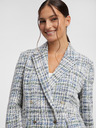 Orsay Blazer doppiopetto in tweed blu e cremisi da donna ORSAY