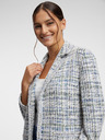 Orsay Blazer da donna in tweed blu e crema ORSAY