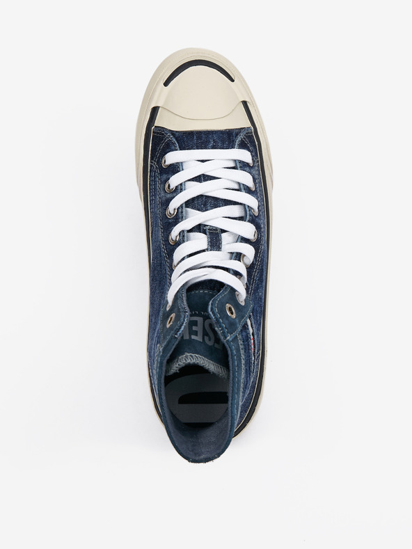 Diesel Scarpe da ginnastica alla caviglia blu con dettagli in pelle scamosciata Diesel Principia