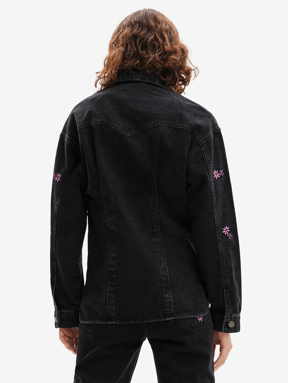 Desigual Giacca di jeans Desigual Arkansas nera da donna