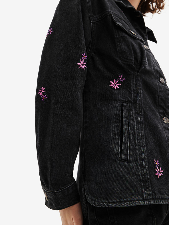 Desigual Giacca di jeans Desigual Arkansas nera da donna