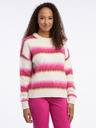 Orsay Maglione a righe rosa e crema da donna con lana ORSAY