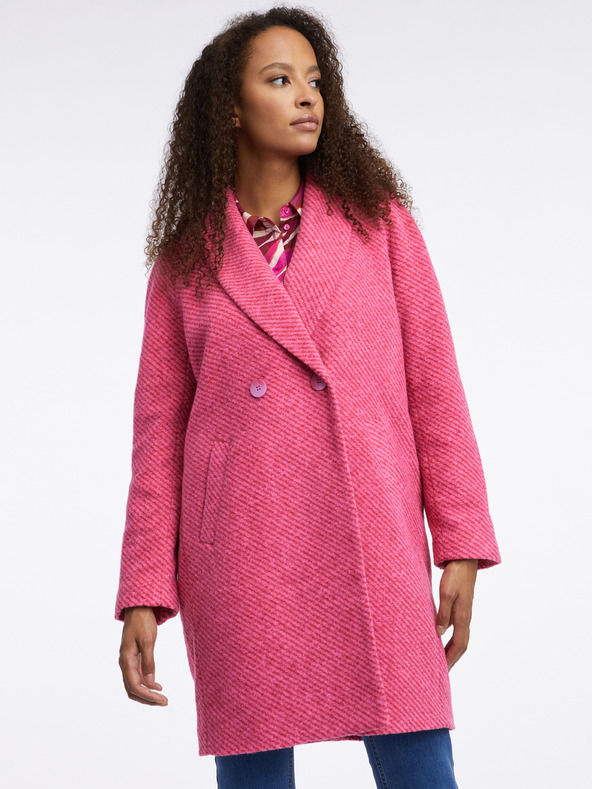 Orsay Cappotto da donna ORSAY in misto lana rosa scuro